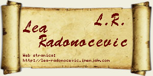 Lea Radonoćević vizit kartica
